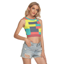 Load image into Gallery viewer, Tropical Peekaboo Crop Top