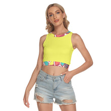 Load image into Gallery viewer, Tropical Peekaboo Crop Top