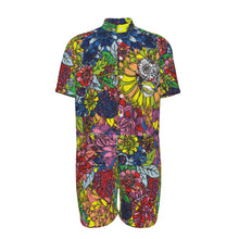 Load image into Gallery viewer, Retro Bloom Illusion Romper
