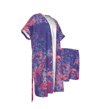 Load image into Gallery viewer, 1998 Hibiscus Satin Pajama Set
