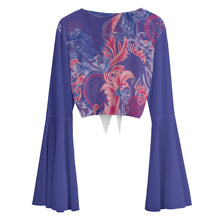 Load image into Gallery viewer, 1998 Hibiscus Butterfly Sleeve Top
