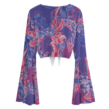 Load image into Gallery viewer, 1998 Hibiscus Butterfly Sleeve Top
