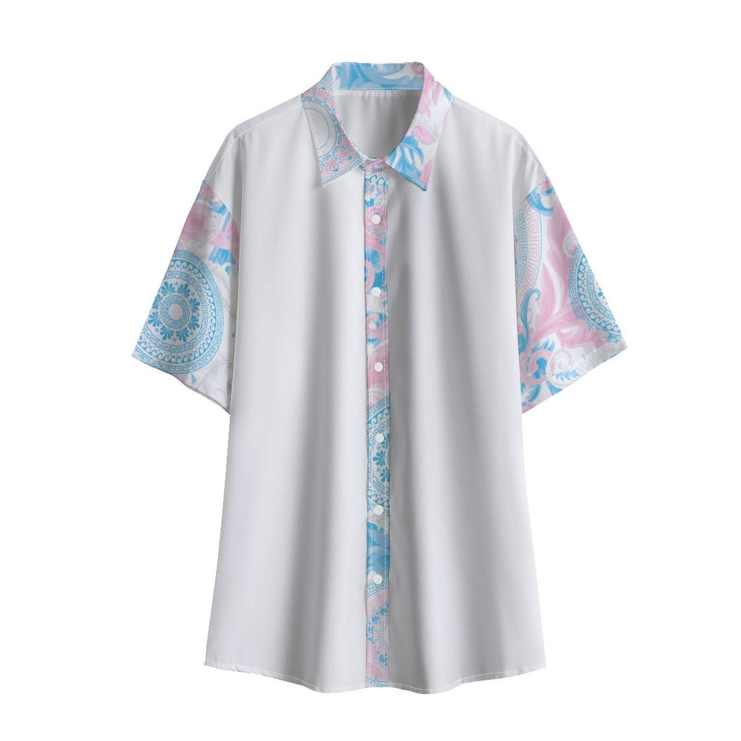 1999 Undefined Satin Short Sleeve Button Up