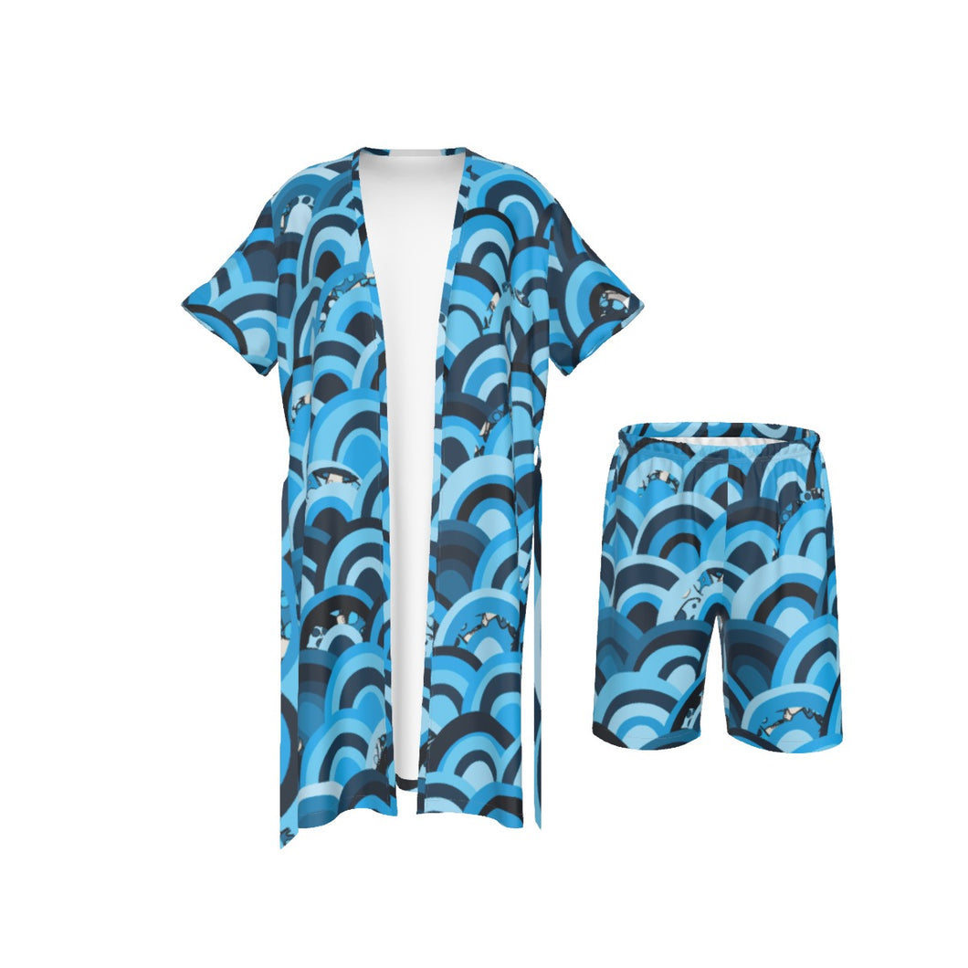 Cosmic Truffle Satin Pajama Set